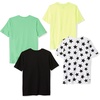 Amazon Essentials Boys and Toddlers’ Short-Sleeve T-Shirts (Previously Spotted Zebra)(Green/Black/White  Stars/Space)