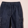 Amazon Essentials Boys and Toddlers’ Stretch Denim Cargo Jean with Elastic Waist(Dark Wash)