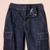 Amazon Essentials Boys and Toddlers’ Stretch Denim Cargo Jean with Elastic Waist(Dark Wash)