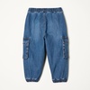 Amazon Essentials Boys and Toddlers’ Stretch Denim Cargo Jean with Elastic Waist(Indigo)