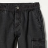Amazon Essentials Boys and Toddlers’ Stretch Denim Cargo Jean with Elastic Waist(Washed Black)