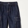 Amazon Essentials Boys and Toddlers’ Stretch Denim Cargo Jean with Elastic Waist(Washed Black)