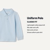 Amazon Essentials Boys and Toddlers’ Uniform Long Sleeve Pique Polo Shirt for School Uniform(Light Blue)