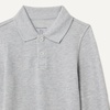 Amazon Essentials Boys and Toddlers’ Uniform Long Sleeve Pique Polo Shirt for School Uniform(Light Grey Heather)