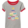 Amazon Essentials Disney | Marvel | Star Wars Unisex Kids’ Snug-Fit Cotton Pajamas(Marvel Holiday Bricks)