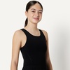 Amazon Essentials Girls’ Active FormFlex Buttery Soft Tank Tennis Dress with Built-in Bodysuit, Bra, & Shorts(Black)