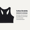 Amazon Essentials Girls’ Cotton Jersey Racerback Crop Top Bralette(Black / White)