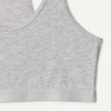 Amazon Essentials Girls’ Cotton Jersey Racerback Crop Top Bralette(Medium Grey Heather / Pale Pink)
