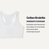 Amazon Essentials Girls’ Cotton Jersey Racerback Crop Top Bralette(White)