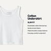 Amazon Essentials Girls’ Cotton Jersey Tank Top Undershirt(White)