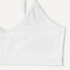 Amazon Essentials Girls’ Cotton Jersey V-Neck Training Bralettes(Black / White)