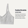 Amazon Essentials Girls’ Cotton Jersey V-Neck Training Bralettes(Pale Pink / Grey Marl)