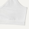 Amazon Essentials Girls’ Cotton Jersey V-Neck Training Bralettes(White)
