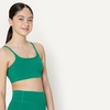Amazon Essentials Girls’ FormFlex Light Support Spaghetti Strap Training Sports Bra(Emerald Green)