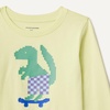 Amazon Essentials Toddler Boys’ Long-Sleeve Cotton T-Shirts, Multipacks(Pastel Green Pixel Dino)