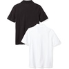 Amazon Essentials Toddler Boys’ School Uniform Short-Sleeve Pique Polo Shirts, Breathable Cotton, Button Closure, Multipacks(Black/White)