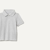 Amazon Essentials Toddler Boys’ School Uniform Short-Sleeve Pique Polo Shirts, Breathable Cotton, Button Closure, Multipacks(Light Grey Heather)