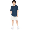 Amazon Essentials Toddler Boys’ School Uniform Short-Sleeve Pique Polo Shirts, Breathable Cotton, Button Closure, Multipacks(Navy/White)