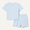 Amazon Essentials Toddler Boys’ T-shirt and shorts set(Light Blue/Badges)