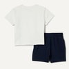 Amazon Essentials Toddler Boys’ T-shirt and shorts set(Navy/White)