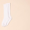 Amazon Essentials Unisex Kids’ Comfortable Casual Cotton Knee High Socks(White)