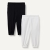 Amazon Essentials Unisex Kids’ Cotton Joggers(Black/White)