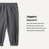 Amazon Essentials Unisex Kids’ Cotton Joggers(Charcoal Heather)