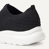 Amazon Essentials Unisex Kids’ Knit Light Weight Slip On Sneaker(Black/White)