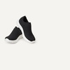 Amazon Essentials Unisex Kids’ Knit Light Weight Slip On Sneaker(Black/White)