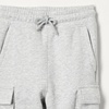 Amazon Essentials Unisex Kids and Toddlers’ Cargo Jogger(Light Grey Heather/Dark Green)