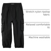 Amazon Essentials Unisex Kids and Toddlers’ Cargo Parachute Pants, Joggers with Elastic Waist, Drawstring, Pull On(Black)