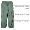 Amazon Essentials Unisex Kids and Toddlers’ Cargo Parachute Pants, Joggers with Elastic Waist, Drawstring, Pull On(Dark Sage Green)