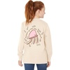 Amazon Essentials Unisex Kids and Toddlers’ Long-Sleeve Organic Cotton Rib Cuff T-Shirt, Pack of 2(Cream Jellyfish/Pink)