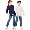 Amazon Essentials Unisex Kids and Toddlers’ Long-Sleeve Organic Cotton Rib Cuff T-Shirt, Pack of 2(Dark Navy/Grey Heather)