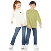 Amazon Essentials Unisex Kids and Toddlers’ Long-Sleeve Organic Cotton Rib Cuff T-Shirt, Pack of 2(Light Olive/Off-white Great Outdoors)