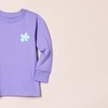 Amazon Essentials Unisex Kids and Toddlers’ Long-Sleeve Organic Cotton Rib Cuff T-Shirt, Pack of 2(Light Purple/Mint Green Flowers)