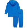 Amazon Essentials Unisex Kids’ and Toddlers’ Modern Sweatsuit Set, 2 Piece Hooded Outfit, Pack of 2(Bright Blue)