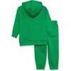 Amazon Essentials Unisex Kids’ and Toddlers’ Modern Sweatsuit Set, 2 Piece Hooded Outfit, Pack of 2(Green)