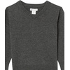 Amazon Essentials Unisex Kids and Toddlers’ Uniform Cotton V-Neck Pullover Knit Sweater(Charcoal Heather)