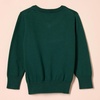 Amazon Essentials Unisex Kids and Toddlers’ Uniform Cotton V-Neck Pullover Knit Sweater(Dark Green Heather)
