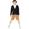 Amazon Essentials Unisex Kids and Toddlers’ V-Neck Cotton Uniform Cardigan Sweaters, Pack of 2(Black)