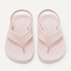 Amazon Essentials Unisex Toddlers’ Flip Flop Sandals with Backstrap for Boys and Girls(Pale Pink)
