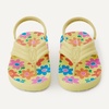 Amazon Essentials Unisex Toddlers’ Flip Flop Sandals with Backstrap for Boys and Girls(Yellow Flower)