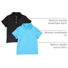 Amazon Essentials boys Short-Sleeve Active Performance Polo Shirts(Aqua Blue/Black)