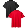 Amazon Essentials boys Short-Sleeve Active Performance Polo Shirts(Black/Red)