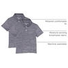 Amazon Essentials boys Short-Sleeve Active Performance Polo Shirts(Grey Space Dye)