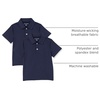 Amazon Essentials boys Short-Sleeve Active Performance Polo Shirts(Navy)