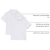 Amazon Essentials boys Short-Sleeve Active Performance Polo Shirts(White)