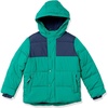 Amazon Essentials Babies, Toddlers, and Boys’ Heavyweight Hooded Puffer Jacket(Green Navy Color Block)