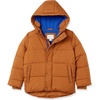 Amazon Essentials Babies, Toddlers, and Boys’ Heavyweight Hooded Puffer Jacket(Light Brown)